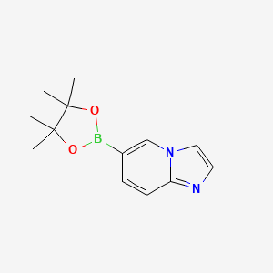 molecular formula C14H19BN2O2 B8079374 2-甲基-6-(4,4,5,5-四甲基-1,3,2-二氧杂硼环-2-基)咪唑并[1,2-a]吡啶 