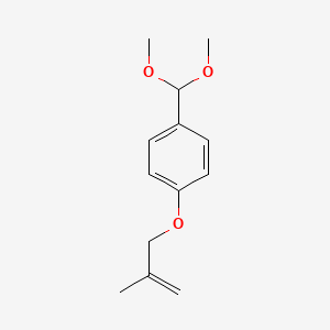 molecular formula C13H18O3 B8079399 1-(Dimethoxymethyl)-4-[(2-methylprop-2-en-1-yl)oxy]benzene 
