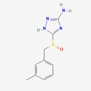 molecular formula C10H12N4OS B8079416 3-[(3-methylbenzyl)sulfinyl]-1H-1,2,4-triazol-5-amine 