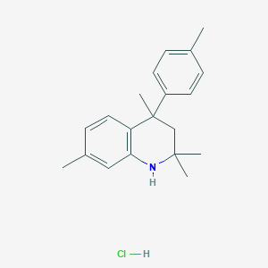 molecular formula C20H26ClN B8079422 2,2,4,7-Tetramethyl-4-(4-methylphenyl)-1,2,3,4-tetrahydroquinoline hydrochloride 
