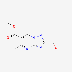 molecular formula C10H12N4O3 B8079431 Methyl 2-(methoxymethyl)-5-methyl[1,2,4]triazolo[1,5-a]pyrimidine-6-carboxylate 