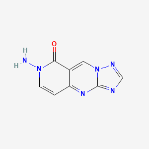 molecular formula C8H6N6O B8079438 7-aminopyrido[4,3-d][1,2,4]triazolo[1,5-a]pyrimidin-8(7H)-one 