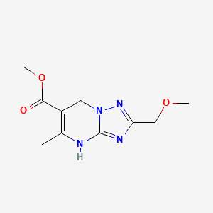 molecular formula C10H14N4O3 B8079440 Methyl 2-(methoxymethyl)-5-methyl-4,7-dihydro[1,2,4]triazolo[1,5-a]pyrimidine-6-carboxylate 