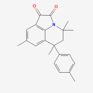 molecular formula C22H23NO2 B8079455 4,4,6,8-Tetramethyl-6-(4-methylphenyl)-5,6-dihydro-4H-pyrrolo[3,2,1-ij]quinoline-1,2-dione 
