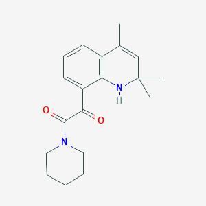 molecular formula C19H24N2O2 B8079466 2-Oxo-2-piperidin-1-yl-1-(2,2,4-trimethyl-1,2-dihydroquinolin-8-yl)ethanone 