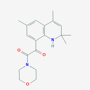 2-Morpholin-4-yl-2-oxo-1-(2,2,4,6-tetramethyl-1,2-dihydroquinolin-8-yl)ethanone