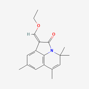 molecular formula C18H21NO2 B8079489 (1Z)-1-(Ethoxymethylene)-4,4,6,8-tetramethyl-4H-pyrrolo[3,2,1-ij]quinolin-2(1H)-one 