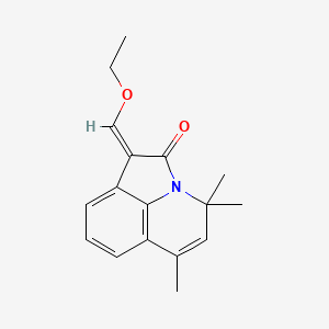 molecular formula C17H19NO2 B8079492 (1Z)-1-(Ethoxymethylene)-4,4,6-trimethyl-4H-pyrrolo[3,2,1-ij]quinolin-2(1H)-one 
