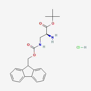 molecular formula C22H27ClN2O4 B8079526 H-L-Dap(fmoc)-otbuhcl 