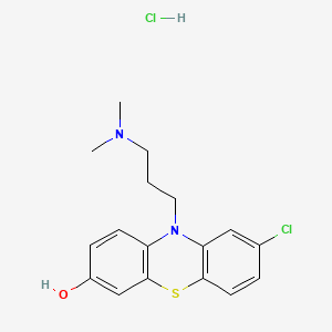 molecular formula C17H20Cl2N2OS B8079534 8-Chloro-10-[3-(dimethylamino)propyl]phenothiazin-3-ol;hydrochloride 