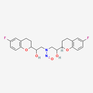 molecular formula C22H24F2N2O5 B8079554 N-亚硝基尼必洛尔 