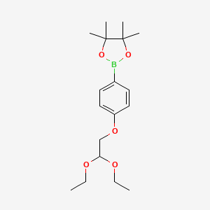 molecular formula C18H29BO5 B8079571 (4-(2,2-Diethoxyethoxy)phenyl)boronic acid pinacol ester 