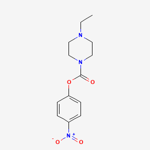 molecular formula C13H17N3O4 B8079631 4-Nitrophenyl 4-ethylpiperazine-1-carboxylate 