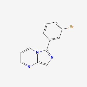 molecular formula C12H8BrN3 B8079633 6-(3-Bromophenyl)imidazo[1,5-a]pyrimidine 