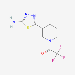 molecular formula C9H11F3N4OS B8079643 1-(3-(5-Amino-1,3,4-thiadiazol-2-yl)piperidin-1-yl)-2,2,2-trifluoroethanone CAS No. 2007919-67-5