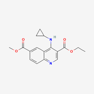 molecular formula C17H18N2O4 B8079667 3-Ethyl 6-methyl 4-(cyclopropylamino)quinoline-3,6-dicarboxylate CAS No. 2007920-12-7