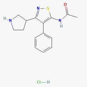 N-(4-Phenyl-3-(pyrrolidin-3-yl)isothiazol-5-yl)acetamide HCl