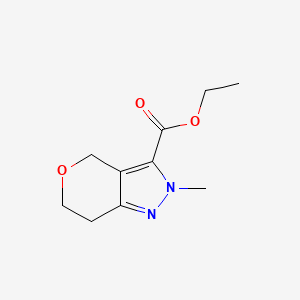 molecular formula C10H14N2O3 B8079764 Ethyl 2-methyl-2,4,6,7-tetrahydropyrano[4,3-c]pyrazole-3-carboxylate 