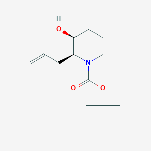 molecular formula C13H23NO3 B8079807 tert-butyl (2S,3S)-3-hydroxy-2-prop-2-enylpiperidine-1-carboxylate 