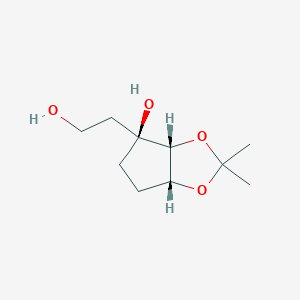 molecular formula C10H18O4 B8079813 (3AR,4S,6aR)-4-(2-hydroxyethyl)-2,2-dimethyltetrahydro-3aH-cyclopenta[d][1,3]dioxol-4-ol 