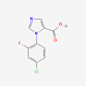 molecular formula C10H6ClFN2O2 B8079827 1-(4-Chloro-2-fluorophenyl)-1H-imidazole-5-carboxylic acid 
