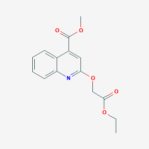 molecular formula C15H15NO5 B8079829 Methyl 2-(2-ethoxy-2-oxoethoxy)quinoline-4-carboxylate 