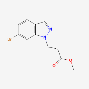 molecular formula C11H11BrN2O2 B8079834 Methyl 3-(6-bromo-1H-indazol-1-yl)propanoate 