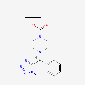 molecular formula C18H26N6O2 B8079861 tert-Butyl 4-((1-methyl-1H-tetrazol-5-yl)(phenyl)methyl)piperazine-1-carboxylate 
