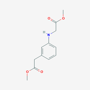 Methyl 2-(3-((2-methoxy-2-oxoethyl)amino)phenyl)acetate