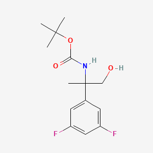 molecular formula C14H19F2NO3 B8079905 Tert-butyl (2-(3,5-difluorophenyl)-1-hydroxypropan-2-yl)carbamate 