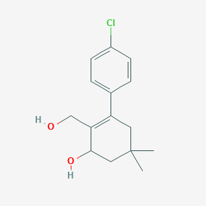 molecular formula C15H19ClO2 B8079944 4'-Chloro-2-(hydroxymethyl)-5,5-dimethyl-3,4,5,6-tetrahydro-[1,1'-biphenyl]-3-ol 