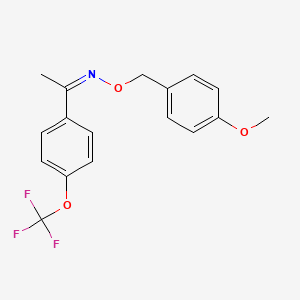 molecular formula C17H16F3NO3 B8079987 1-(4-(Trifluoromethoxy)phenyl)ethanoneo-(4-methoxybenzyl) oxime 