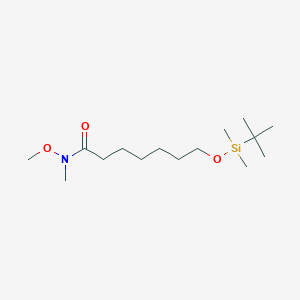 molecular formula C15H33NO3Si B8080007 7-((tert-Butyldimethylsilyl)oxy)-N-methoxy-N-methylheptanamide 