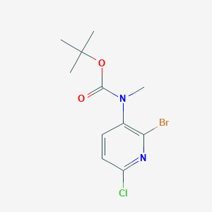 molecular formula C11H14BrClN2O2 B8080024 Tert-butyl (2-bromo-6-chloropyridin-3-yl)(methyl)carbamate 