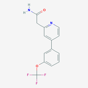 molecular formula C14H11F3N2O2 B8080046 2-(4-(3-(Trifluoromethoxy)phenyl)pyridin-2-yl)acetamide 