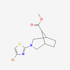 molecular formula C12H15BrN2O2S B8080060 Methyl 3-(4-bromothiazol-2-yl)-3-azabicyclo[3.2.1]octane-8-carboxylate 