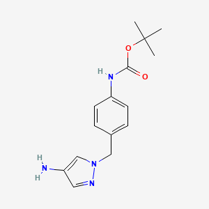 Tert-butyl (4-((4-amino-1H-pyrazol-1-YL)methyl)phenyl)carbamate