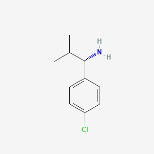 molecular formula C10H14ClN B8080113 (S)-1-(4-Chlorophenyl)-2-methylpropan-1-amine 