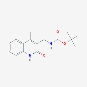 molecular formula C16H20N2O3 B8080136 tert-Butyl ((4-methyl-2-oxo-1,2-dihydroquinolin-3-yl)methyl)carbamate 