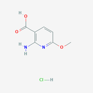 molecular formula C7H9ClN2O3 B8080175 2-Amino-6-methoxynicotinic acid HCl 