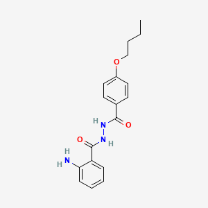 molecular formula C18H21N3O3 B8080176 2-amino-N'-(4-butoxybenzoyl)benzohydrazide 