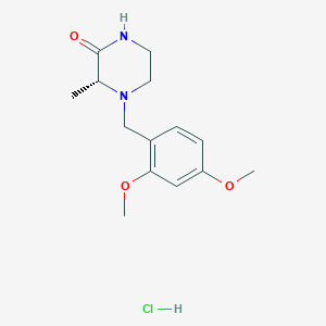 molecular formula C14H21ClN2O3 B8080179 (R)-4-(2,4-Dimethoxybenzyl)-3-methylpiperazin-2-one HCl CAS No. 2055848-90-1
