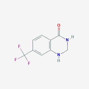molecular formula C9H7F3N2O B8080184 7-(Trifluoromethyl)-2,3-dihydroquinazolin-4(1H)-one 