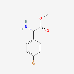 molecular formula C9H10BrNO2 B8080231 methyl (2S)-2-amino-2-(4-bromophenyl)acetate 