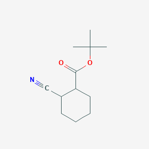 molecular formula C12H19NO2 B8080266 Cyclohexanecarboxylic acid, 2-cyano-, 1,1-dimethylethyl ester 