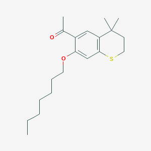 molecular formula C20H30O2S B8080286 1-[7-(Heptyloxy)-3,4-dihydro-4,4-dimethyl-2H-1-benzothiopyran-6-yl]-ethanone 