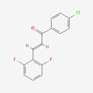 molecular formula C15H9ClF2O B8080289 2-Propen-1-one, 1-(4-chlorophenyl)-3-(2,6-difluorophenyl)- 