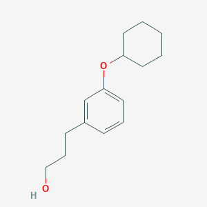 molecular formula C15H22O2 B8080305 3-(3-(Cyclohexyloxy)phenyl)propan-1-ol CAS No. 1383152-72-4