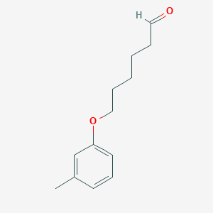 molecular formula C13H18O2 B8080316 6-(m-Tolyloxy)hexanal 