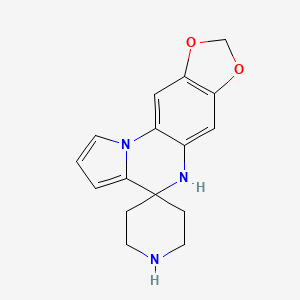 molecular formula C16H17N3O2 B8080322 Spiro[[1,3]dioxolo[4,5-g]pyrrolo[1,2-a]quinoxaline-4(5H),4'-piperidine] 
